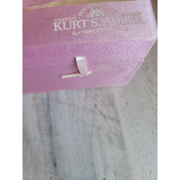 Kurt Adler baby's first Christmas girl Pink glitter ornament Xmas set - Picture 9 of 13